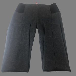 Vera Wang Gray Pants Wide Contrast Side Band Small